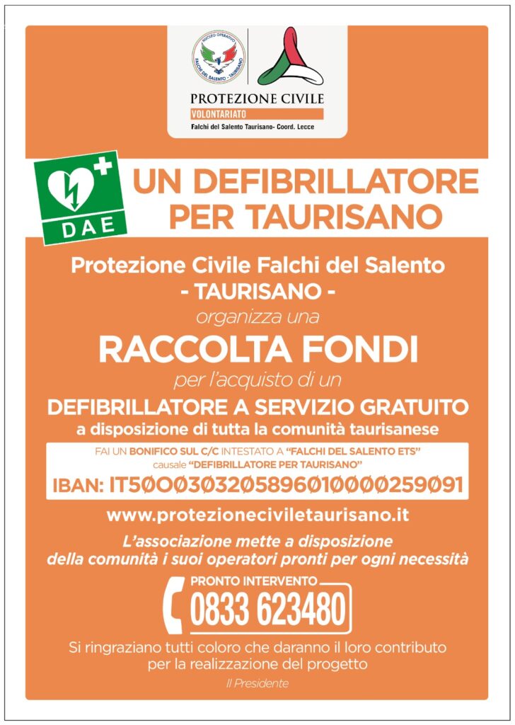 UN DEFIBRILLATORE PER TAURISANO